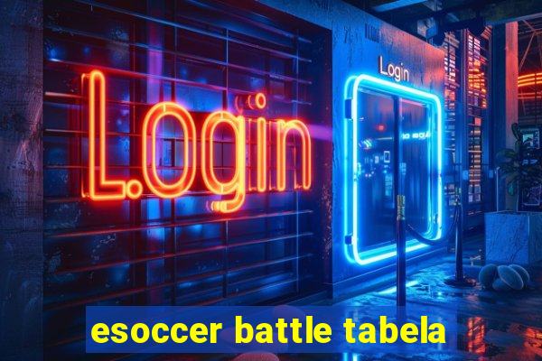 esoccer battle tabela